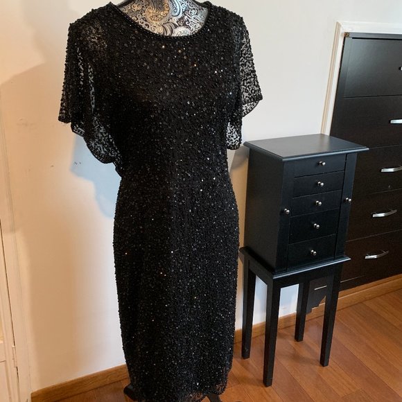Black Beaded Dress - Picture 1 of 5